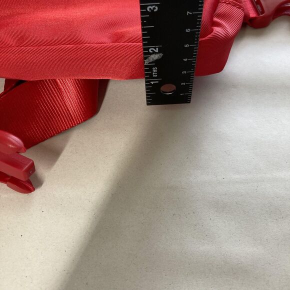 Fabletics Belt Bag Fanny Pack Small Red Zip Solid Polyester Nylon Women 8x4" - Picture 4 of 16